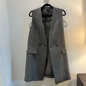 ZARA — LONG WOOL VEST